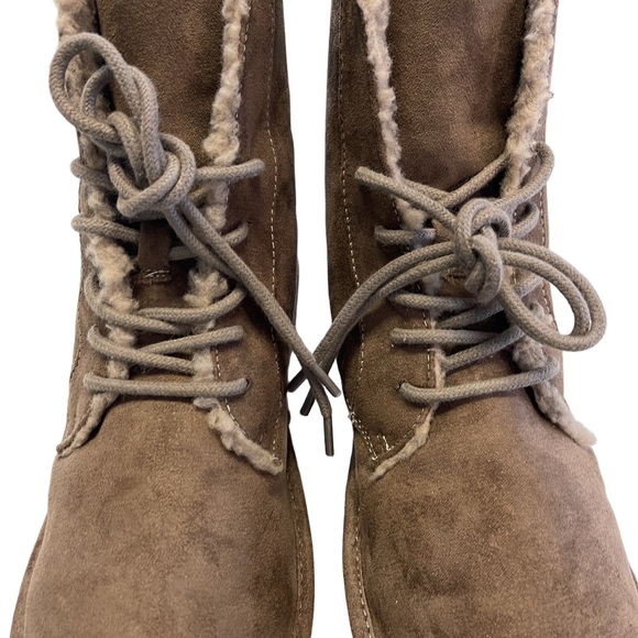 Esprit Women’s Camila Ankle Boot Smokey Taupe Faux Fur Sz 6.5M - Picture 3 of 13